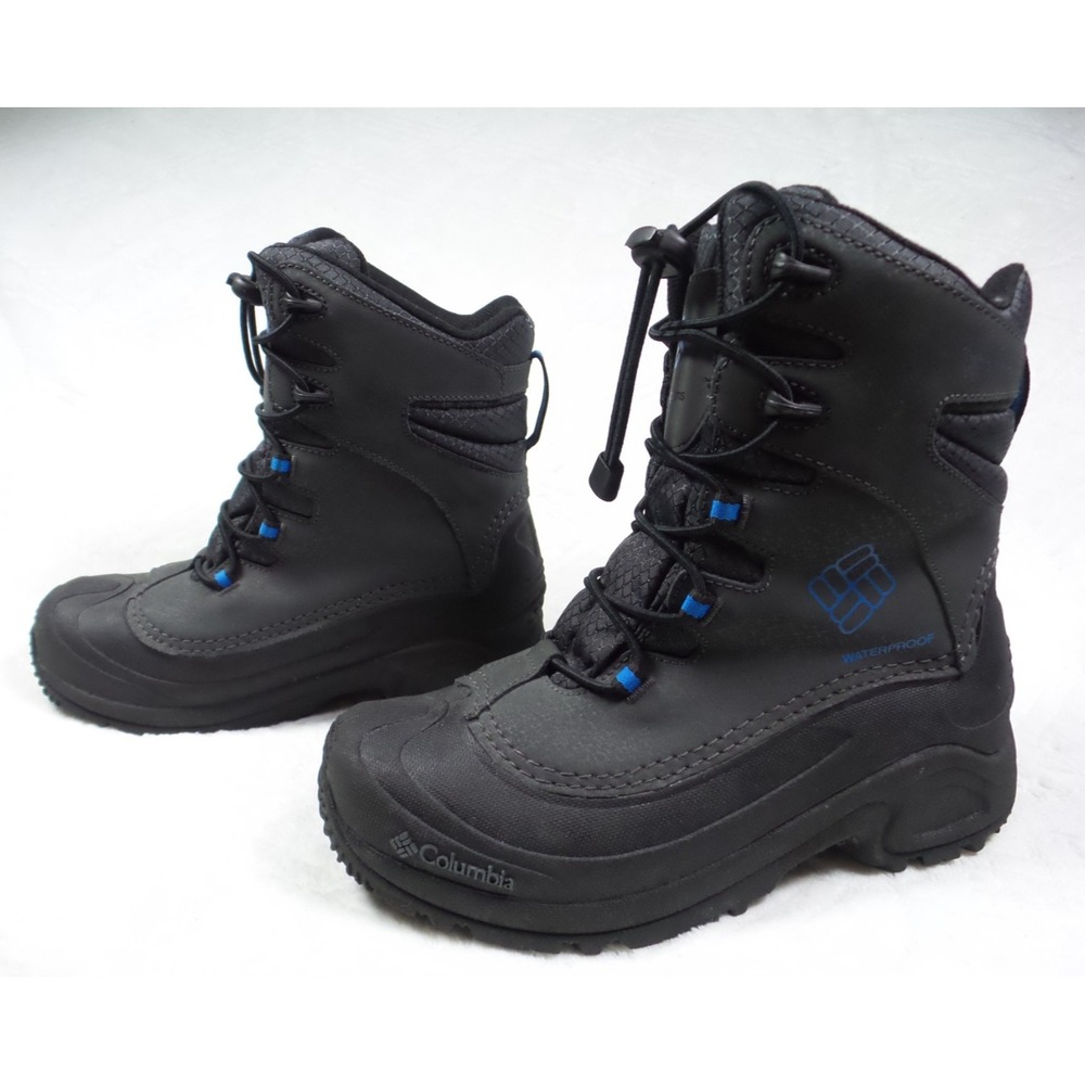 Columbia Boots Boys Size 6 Gray Bugaboot Plus III Omni-Heat 200g Waterproof - Picture 5 of 13
